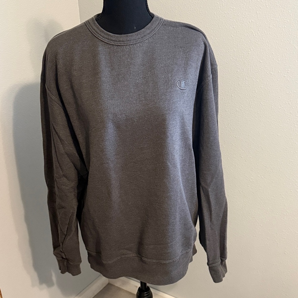 Champion Men's Dark Gray Crewneck Sweater